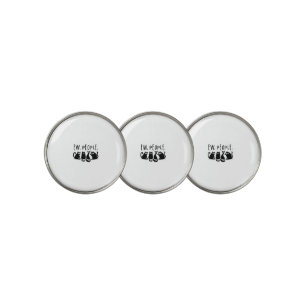 Ew People Funny Meowy Black Cats Golf Ball Marker