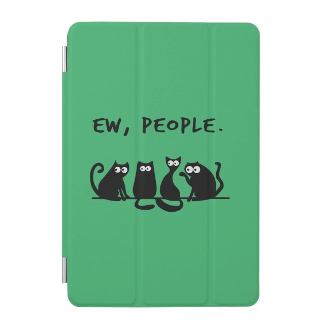 Ew People Funny Meowy Black Cats iPad Mini Cover (Front)