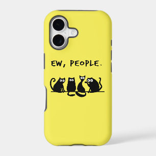 Ew People Funny Meowy Black Cats iPhone 17 Case
