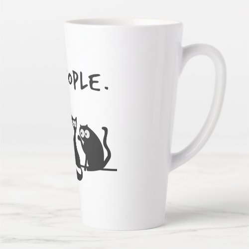 Ew People Funny Meowy Black Cats Latte Mug