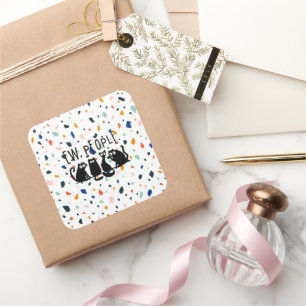 Ew People Funny Meowy Black Cats Square Sticker