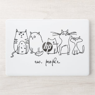 Ew, People Funny Meowy Cat Lovers HP Laptop Skin