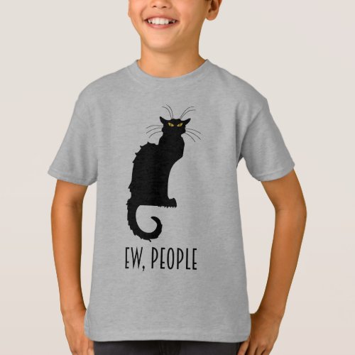 Ew People Funny Vintage Black Cat T_Shirt