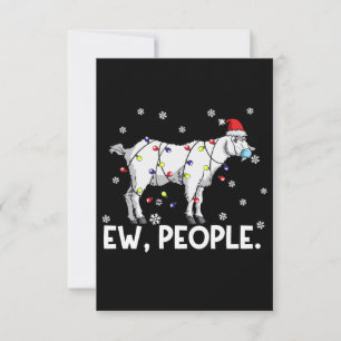 Ew People Goat Gift Santa Funny Goat Xmas Gift RSVP Card