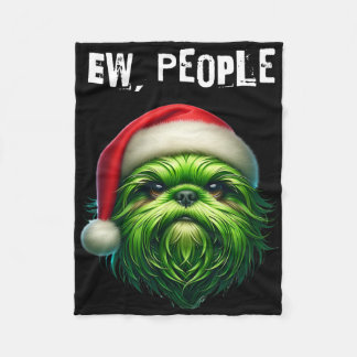 Ew People Shihtzu Dog Fleece Blanket