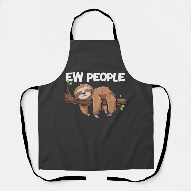 Ew People Sloth T-Shirt Apron (Front)