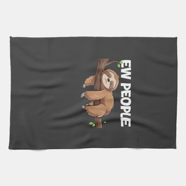 Ew People Sloth T-Shirt Kitchen Towel (Horizontal)