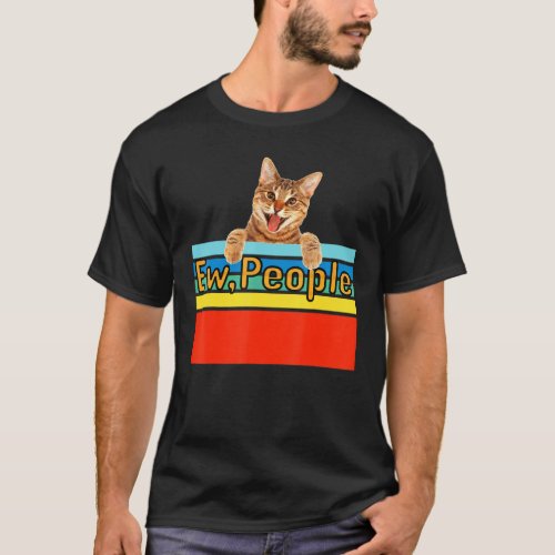 Ew People  Vintage Retro Cat T_Shirt