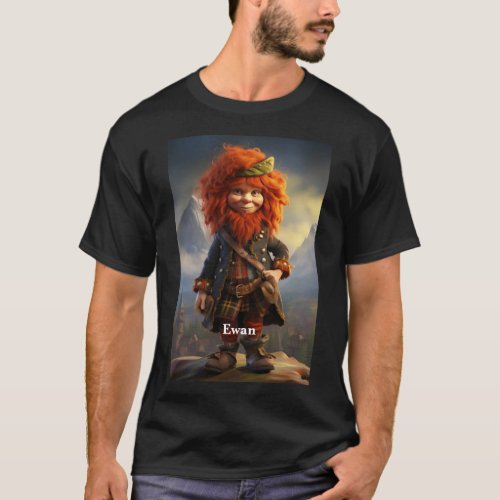 Ewan The Wee Scottish Highlander T_Shirt