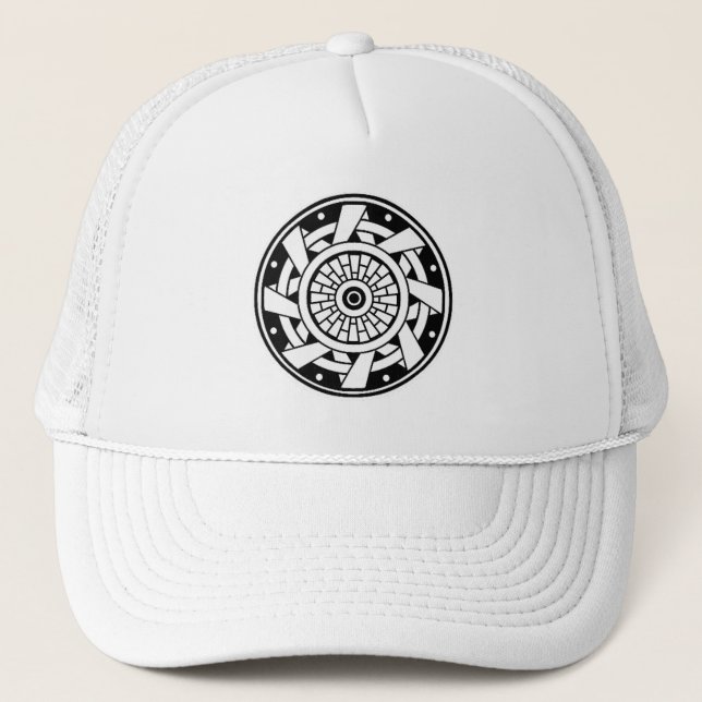 eWatch Sacred Geometry Crop Circle Design Trucker Hat (Front)