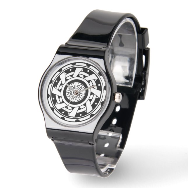 eWatch Sacred Geometry Crop Circle Design Watch (Angle)