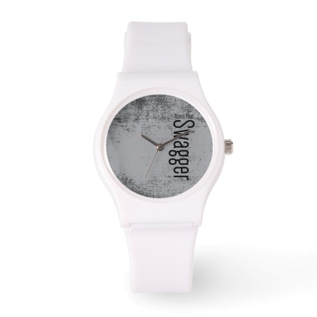 eWatch sporty white silicon band Watch (Front)