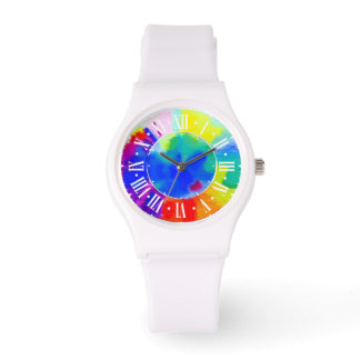 eWatch Watch colorful abstract watercolor look
