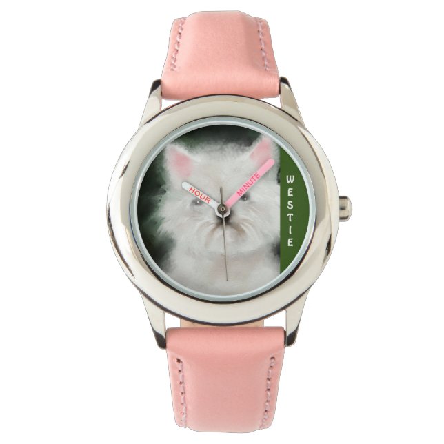 eWatch Watch Kid's Stainless steel, Westie Dog! (Front)