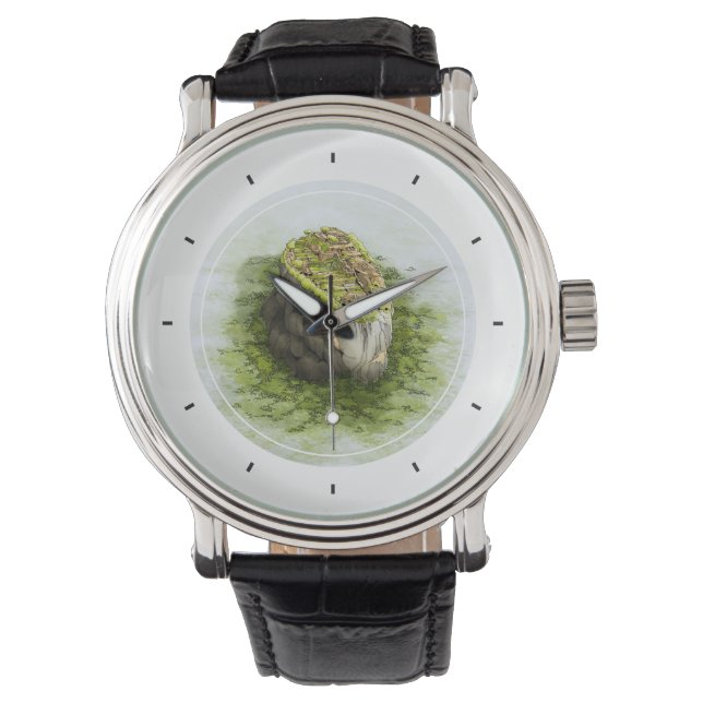eWatch with a Sigiriya fortress illustration. Watch (Front)