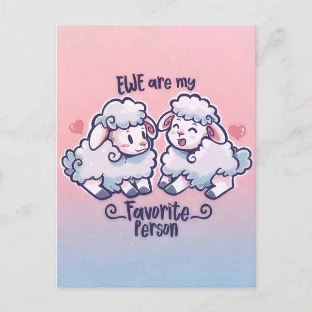 Ewe are my Favorite Person Postcard (Front)