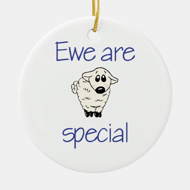 Ewe are special ceramic ornament (Front)