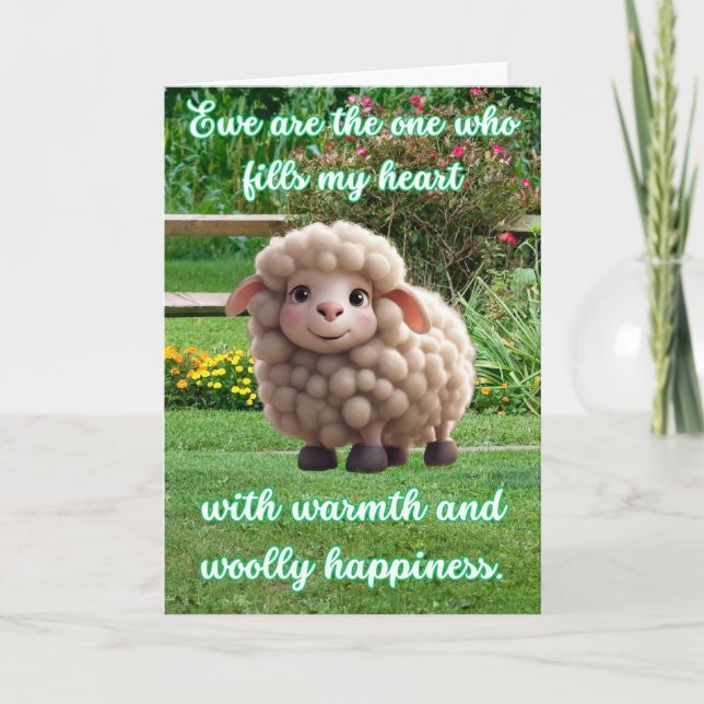Ewe are the one who fills my heart holiday card (Front)
