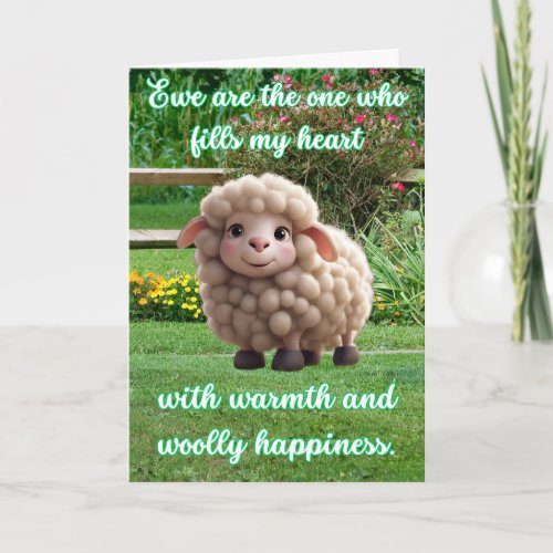 Ewe are the one who fills my heart holiday card