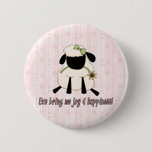 Ewe Bring Me Joy and Happiness Pinback Button