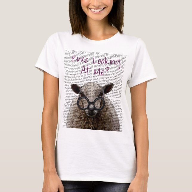 Ewe Looking at Me DeNiro Sheep 2 T-Shirt (Front)