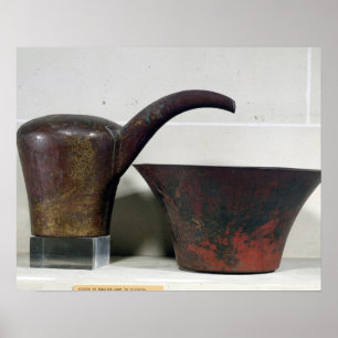 Ewer and basin (copper) poster