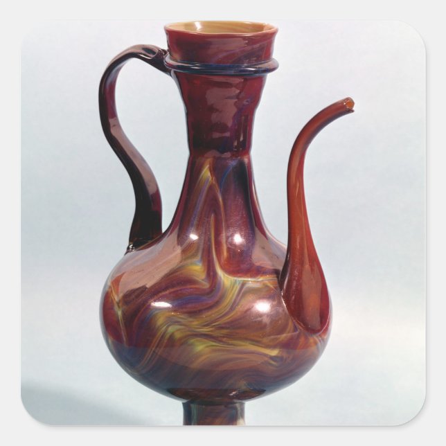 Ewer in imitation chalcedony, Venetian, c.1500 Square Sticker (Front)