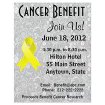 Ewing Sarcoma Awareness Benefit Gray Floral Flyer