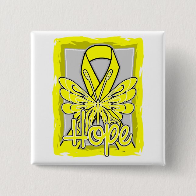 Ewing Sarcoma Hope Butterfly Portrait Button (Front)