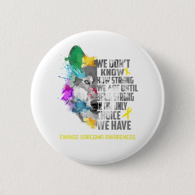 Ewings Sarcoma Awareness Ribbon Support Gifts Button (Front)