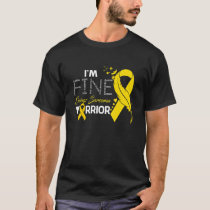 Ewings Sarcoma Warrior I'm Fine Feather T-Shirt