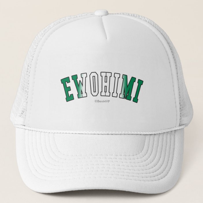 Ewohimi in Nigeria National Flag Colors Hat
