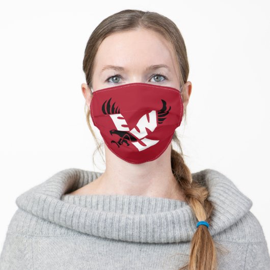 EWU Eagle Logo Adult Cloth Face Mask (Worn)