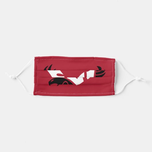 EWU Eagle Logo Adult Cloth Face Mask (Front, Folded)