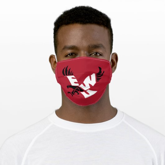 EWU Eagle Logo Adult Cloth Face Mask (Worn)