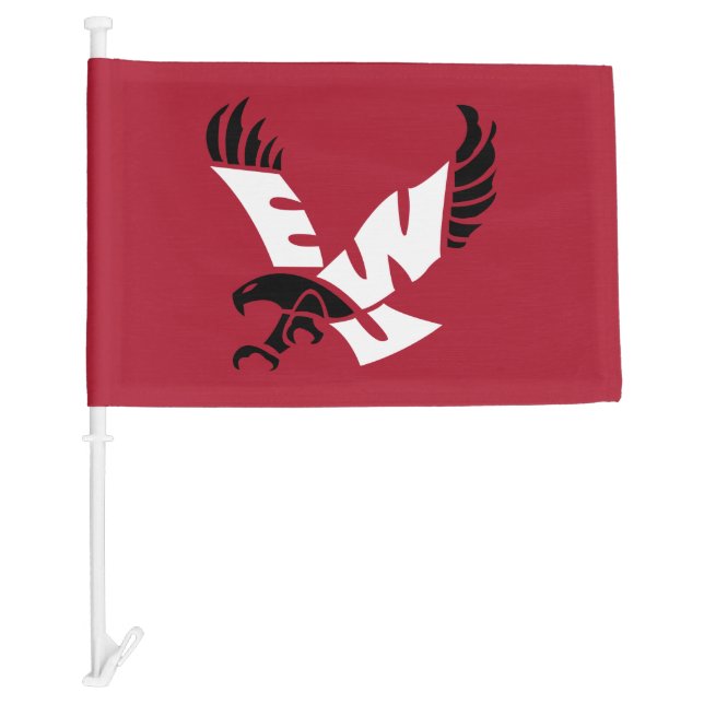 EWU Eagle Logo Car Flag (Front)