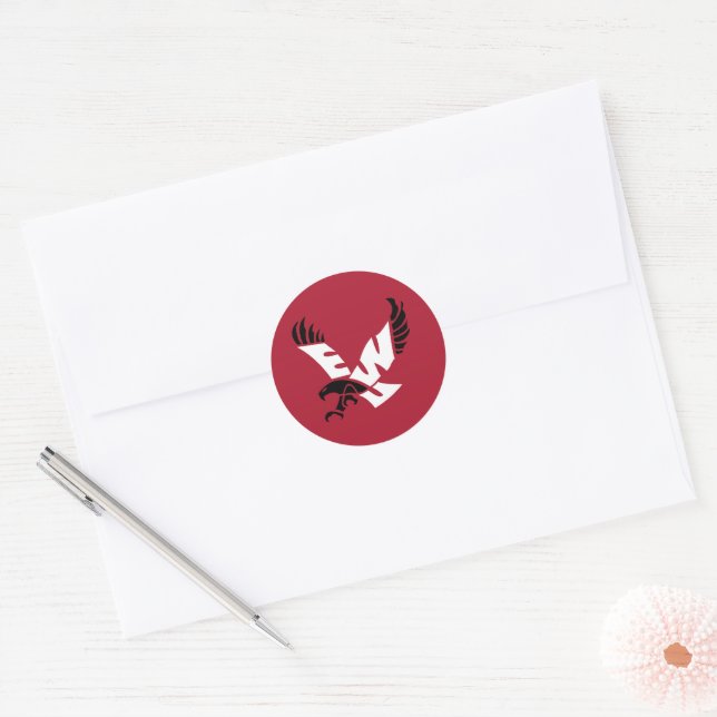 EWU Eagle Logo Classic Round Sticker (Envelope)