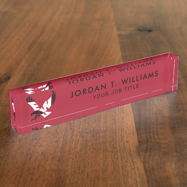 EWU Eagle Logo Desk Name Plate (Side)