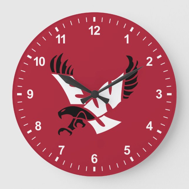 EWU Eagle Logo Large Clock (Front)