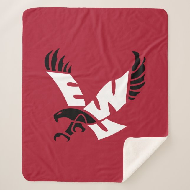 EWU Eagle Logo Sherpa Blanket (Front)