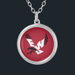 EWU Eagle Logo Silver Plated Necklace<br><div class="desc">Check out these Eastern Washington University designs! Show off your Eastern Washington pride with these new University products. These make the perfect gifts for the EWU student, alumni, family, friend or fan in your life. All of these Zazzle products are customizable with your name, class year, or club. Go Eags!...</div>
