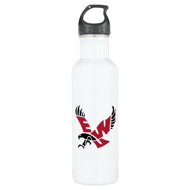 EWU Eagle Logo Stainless Steel Water Bottle (Front)