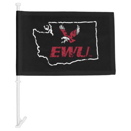 EWU State Love Car Flag