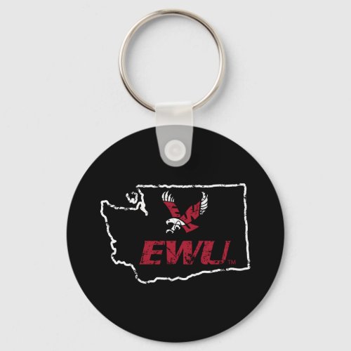 EWU State Love Keychain