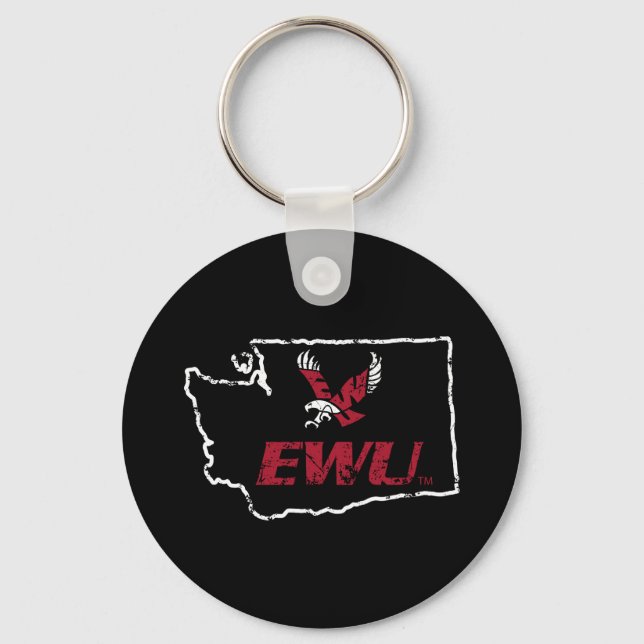 EWU State Love Keychain (Front)
