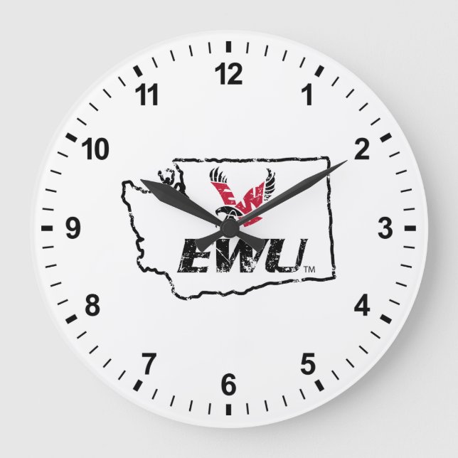 EWU State Love Large Clock (Front)