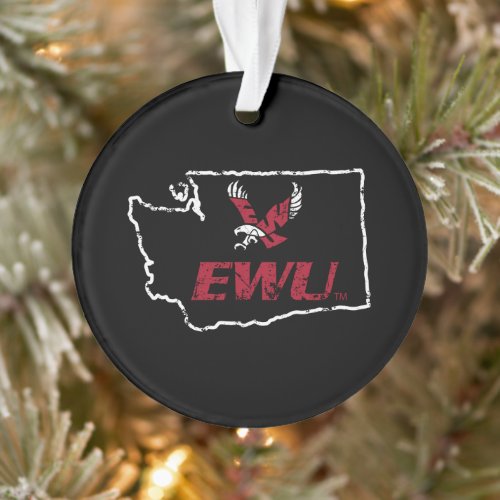 EWU State Love Ornament