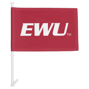 EWU Wordmark Car Flag