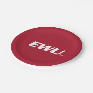 EWU Wordmark Paper Plates