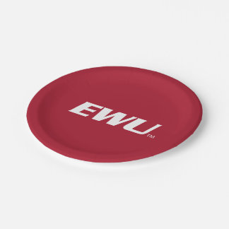 EWU Wordmark Paper Plates